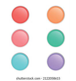 Button Web Icons in various colors