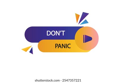 button web template.admission,don’t panic,Speech bubble, banner label



