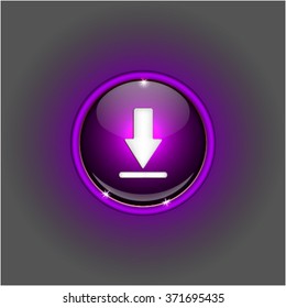 Button for web site. Arrow. Download.