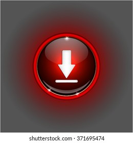 Button for web site. Arrow. Download.