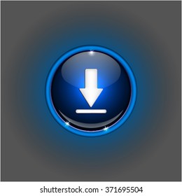 Button for web site. Arrow. Download.