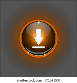 Button for web site. Arrow. Download.