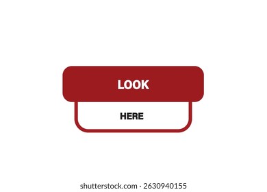 button ,web template, look here, banner label