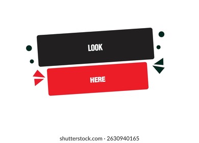 button ,web template, look here, banner label