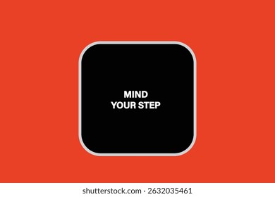 button ,web template, mind your step, banner label


