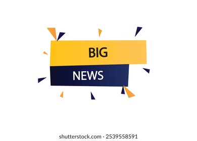 Plantilla de Web de Botón. grandes noticias, admisión abierta, burbuja de discurso, etiqueta de Anuncio
