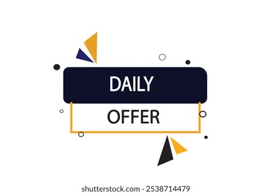 botão web template.daily offer, admissão aberta, Balão de fala, rótulo do banner
