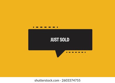 button web template,Speech,just sold,bubble, banner label

