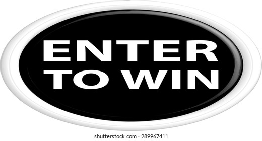 Button win. The round shape. 3D. Vector illustration.
