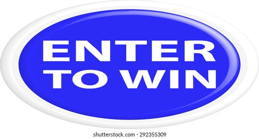 Button win. The round shape. 3D. Vector illustration.