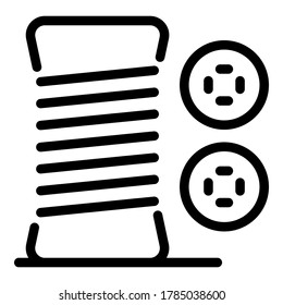 Button wire clothes icon. Outline button wire clothes vector icon for web design isolated on white background