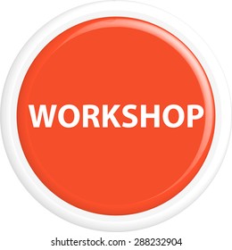  Button workshop. The round shape. 3D. Vector illustration.