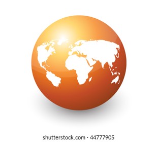 Button woth world map