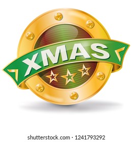 Button with xmas for christmas