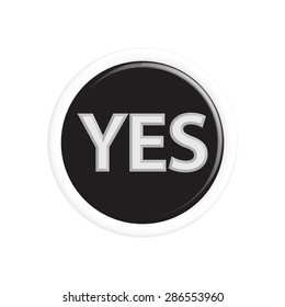  Button yes, no colorful 3d buttons. Vector illustration.