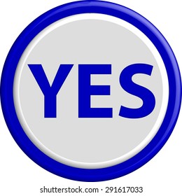  Button yes, no colorful 3d buttons. Vector illustration.