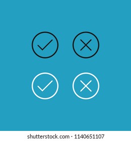 Button Yes or No . Vector icon