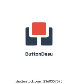 ButtonDesu - Incorpora una plantilla de diseño de logotipo vectorial abstracto, que simboliza la tecnología y los conceptos de logotipo digital.