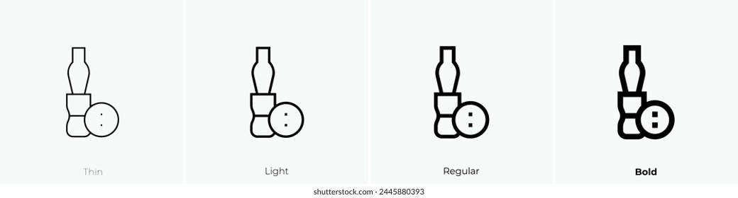 buttoner icon. Thin, Light Regular And Bold style design isolated on white background
