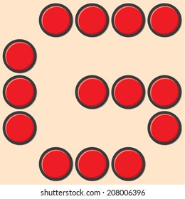 Buttons alphabet G