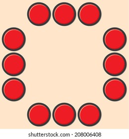 Buttons alphabet O