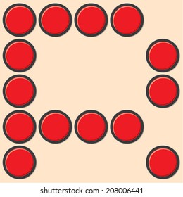 Buttons alphabet R