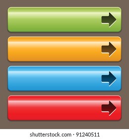 Buttons with arrow symbol on a dark background