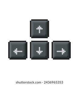 Buttons with arrow symbols, pixel art object