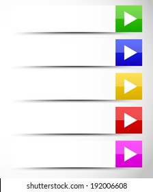 buttons with arrows fading to white