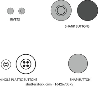 Buttons Assorted Design Fashion Templates