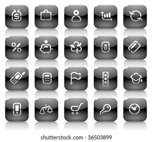 Buttons for business. Icons for websites and interface elements. Vector illustration.