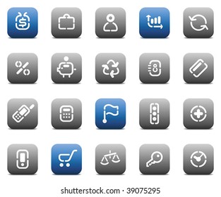 Buttons for business. Icons for websites and interface elements. Vector illustration.