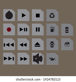 Buttons in car icon conceptual design illustration vector