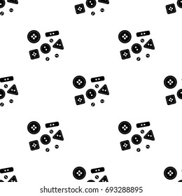 Buttons for clothes.Sewing or tailoring tools kit single icon in black style vector symbol stock illustration.