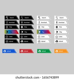 buttons to control music or web interface
