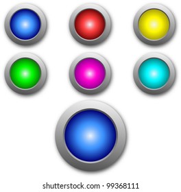Buttons for creation the Web of pages. Vector