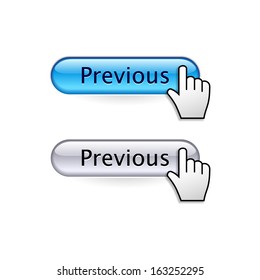 Buttons with cursor hand. Previous button.