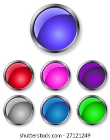 Buttons of different colors for design