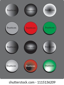 buttons of different shapes and coloring