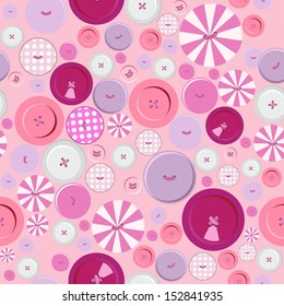 Buttons endless pattern