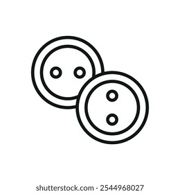 Buttons fashion tailor icon vector basic design simple and modern concept graphic
