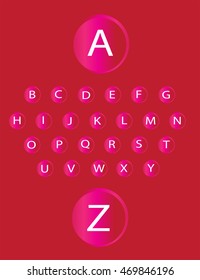 Buttons font vector neon color 