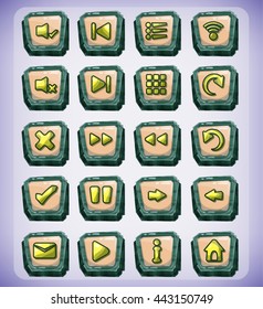 Buttons game art for game and animation, game design asset