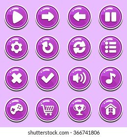 Buttons game.Vector GUI elements for mobile games