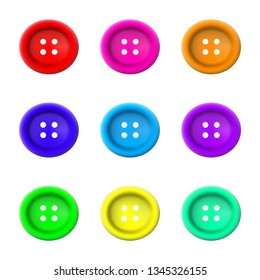 buttons for garments vector on a white background