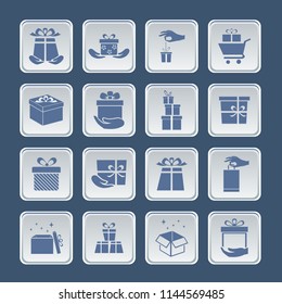  Buttons with gift boxes. Vector.
EPS-10 (non transparent elements, gradient)