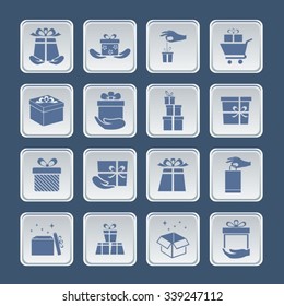 Buttons with gift boxes. Vector.
EPS-10 (non transparent elements, gradient)