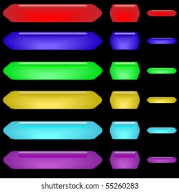 Buttons, glossy web