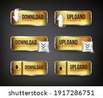 Buttons gold web download steel on background color black