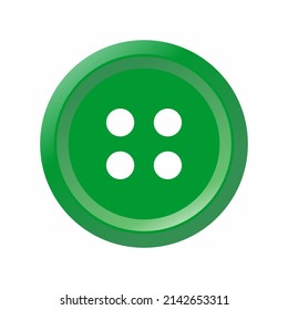 Buttons green clothes button Icon 